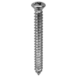 #8 Phillips Oval Head Tapping Screws (Chrome Finish)