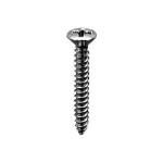 #4 Phillips Oval Head Tapping Screws (Chrome Finish)