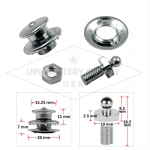 German Chrome Large Head Tenax® Fasteners