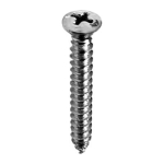 #10 Phillips Oval Head Tapping Screws (Chrome Finish)