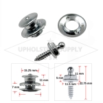 German Chrome Large Head Tenax® Fasteners