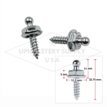 German Chrome Large Head Tenax® Fasteners