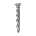 #10 Phillips Oval Head Tapping Screws (Chrome Finish)