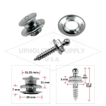 German Chrome Large Head Tenax® Fasteners