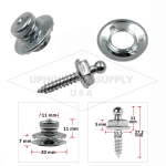 German Chrome Small Head Tenax® Fasteners