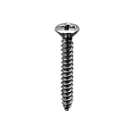 #6 Phillips Oval Head Tapping Screws (Chrome Finish)