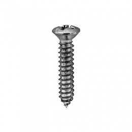 #8 Phillips Oval Head Tapping Screws (Chrome Finish)